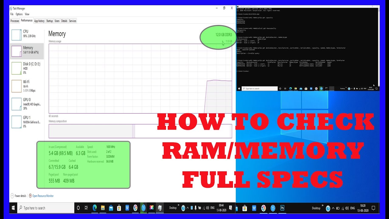 How To Check RAM Memory for Your Laptop/PC - YouTube