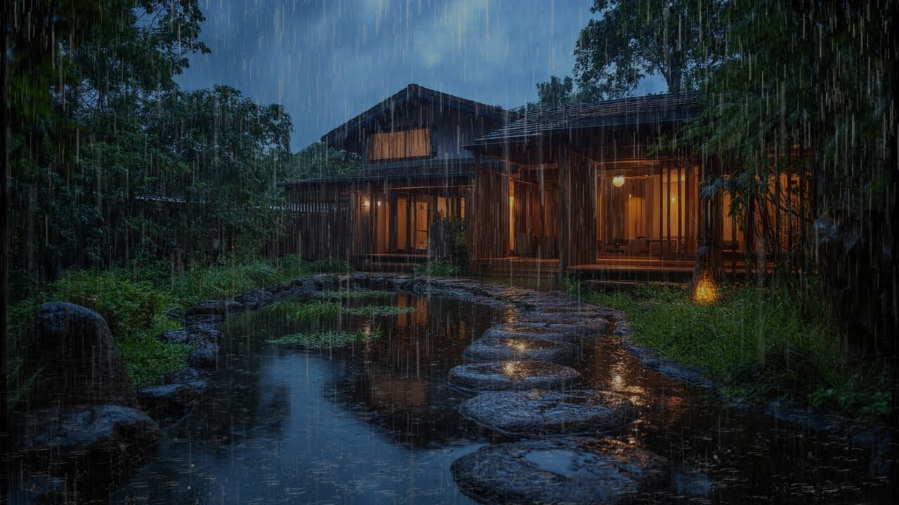 Best Rainfall at the Forest Cabin 🌲 Sleep Deeply with Rain Sounds - YouTube