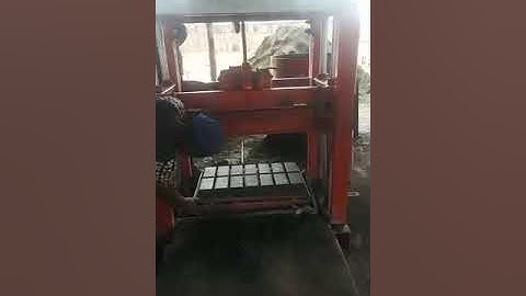 QTJ4-40 cement interlocking paver brick making machine and Pan mixer in Nigeria block factory