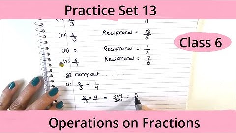 Class 6 Math Practice Set 13 / Operation on Fraction / Standard 6 practice set 13 Maharashtra  Board