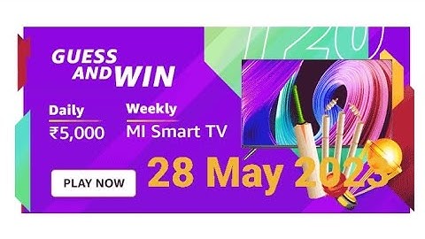 Amazon Daily Guess & win | 28 May 2023 | ₹5000 | MI Smart TV | Today Answers | Amazon Pay Balance