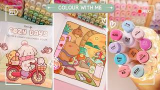 Color with Me: Washing Dishes | Coco Wyo's Cozy Days | Ohuhu Markers +more | ASMR + Music  BG