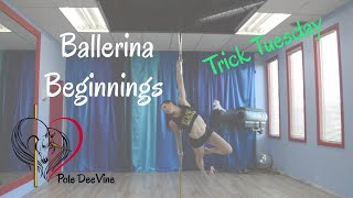 Pole Trick Tuesday Tutorial - Ballerina Beginnings, Spin Pole Combo (master pole fitness)