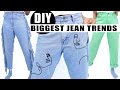 DIY 5 Biggest Jean Trends For Fall! | Easy & No Sew Included