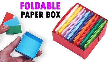 Foldable Paper Box | How to Make Foldable Paper Box | Handmade Paper Craft Paper Box