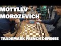 Trademark French defense by Morozevich | Tactics all around the board