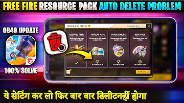 Free Fire Resource Pack Auto Delete Problem Solve | Free Fire Me Expansion Pack Delete Kyu Ho Raha h