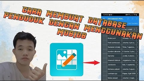 CARA MEMBUAT APLIKASI DATA BASE PENDUDUK DESA GRATIS DAN MUDAH DENGAN MENGGUNAKAN APLIKASI MOBIDB