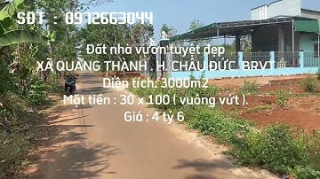 Đất nhà vườn tuyệt đẹp giá rẻ xã quảng thành huyện châu Đức BRVT. Khu dân cư đông