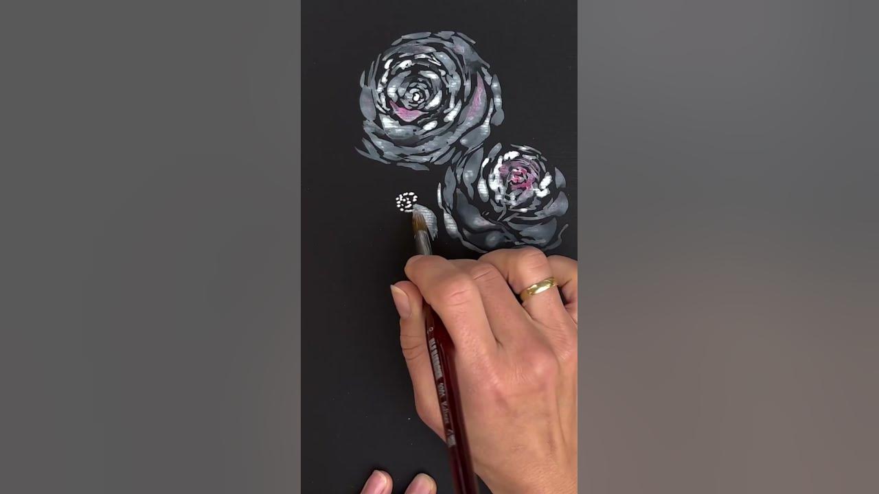 Painting a Galaxy on Black Watercolor Paper 