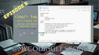 My Coding Lessons - Adding images to a website - learning to code from scratch - (Episode 5)