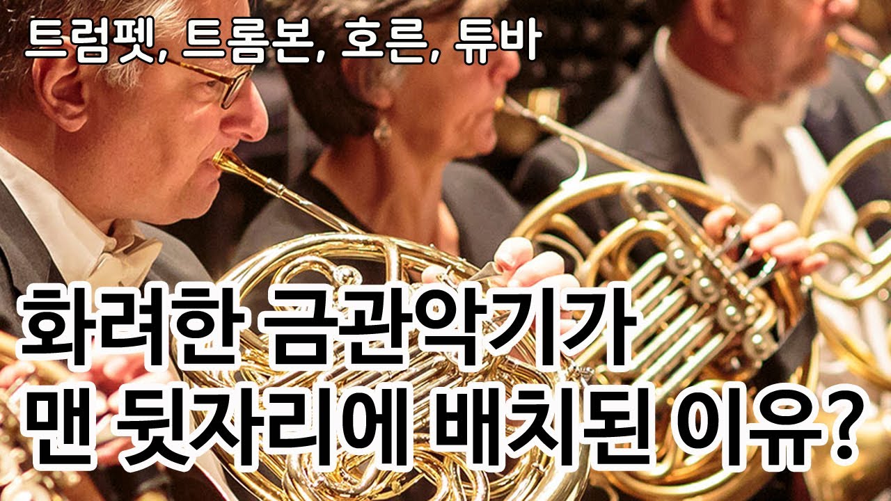 금관악기가 오케스트라에서 맨 뒷자리에 배치된 이유? 오케스트라의 화려한 조연! 트럼펫, 트롬본, 호른, 튜바 - YouTube