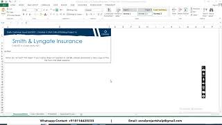 Shelly Cashman Excel 365/2021 | Module 4: SAM Critical Thinking Project 1c Smith & Lyngate Insurance