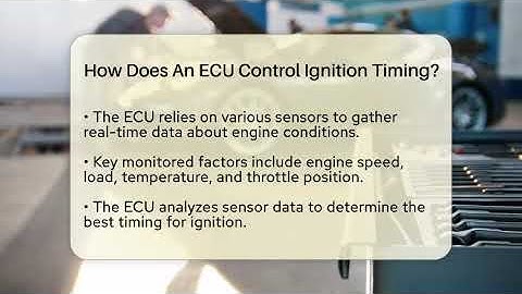 How Does An ECU Control Ignition Timing? - Car Performance Pros