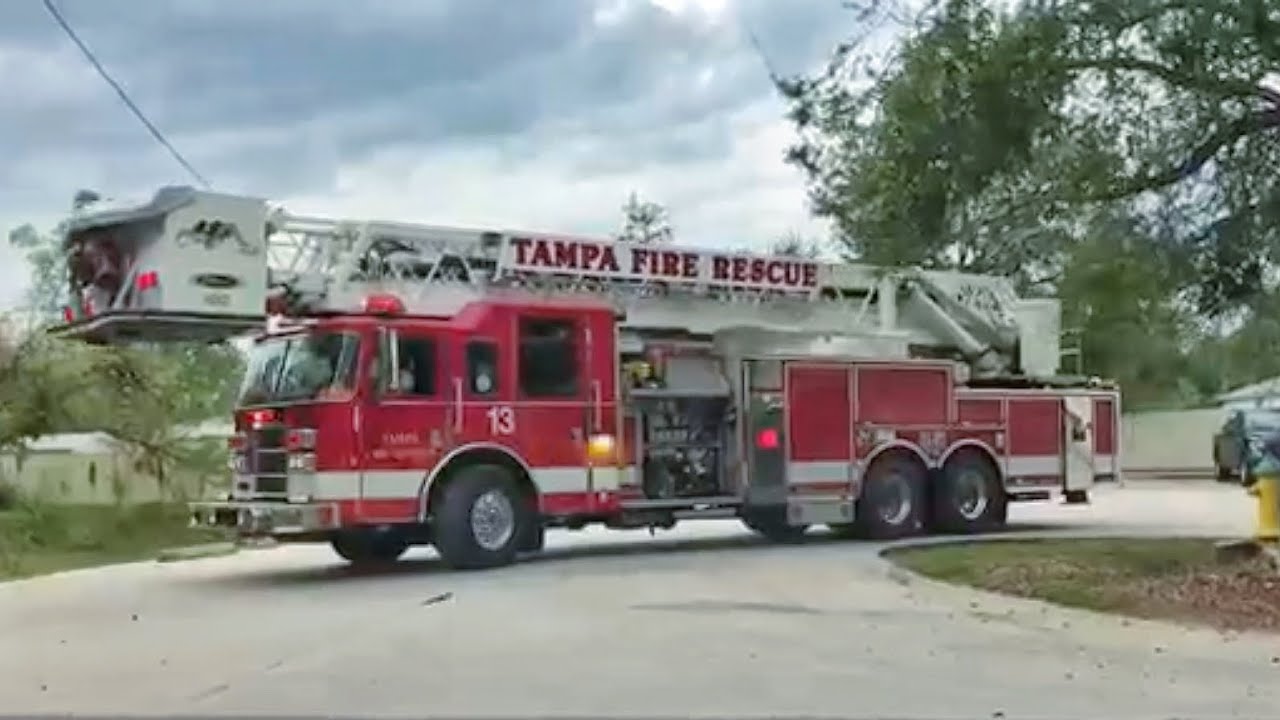 firefox Truck 13 Responding + ToneOut - Tampa Fire Department
