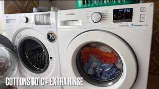 Samsung EcoBubble WF7AF5E0Q4W - Cottons 60°C + Extra Rinse (Complete Cycle)