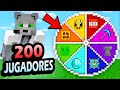 👉 200 Jugadores en la RULETA DE RETOS - Minecraft