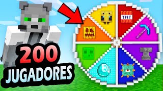 200 Jugadores en la RULETA DE RETOS  Minecraft