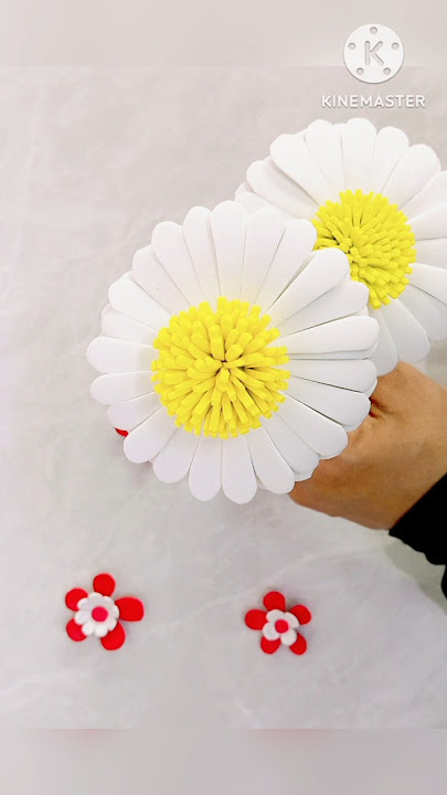 DIY Foam Daisy Flower#daisy flower #homedecor #foamflowers #shorts #foamcraft #shortsfeed