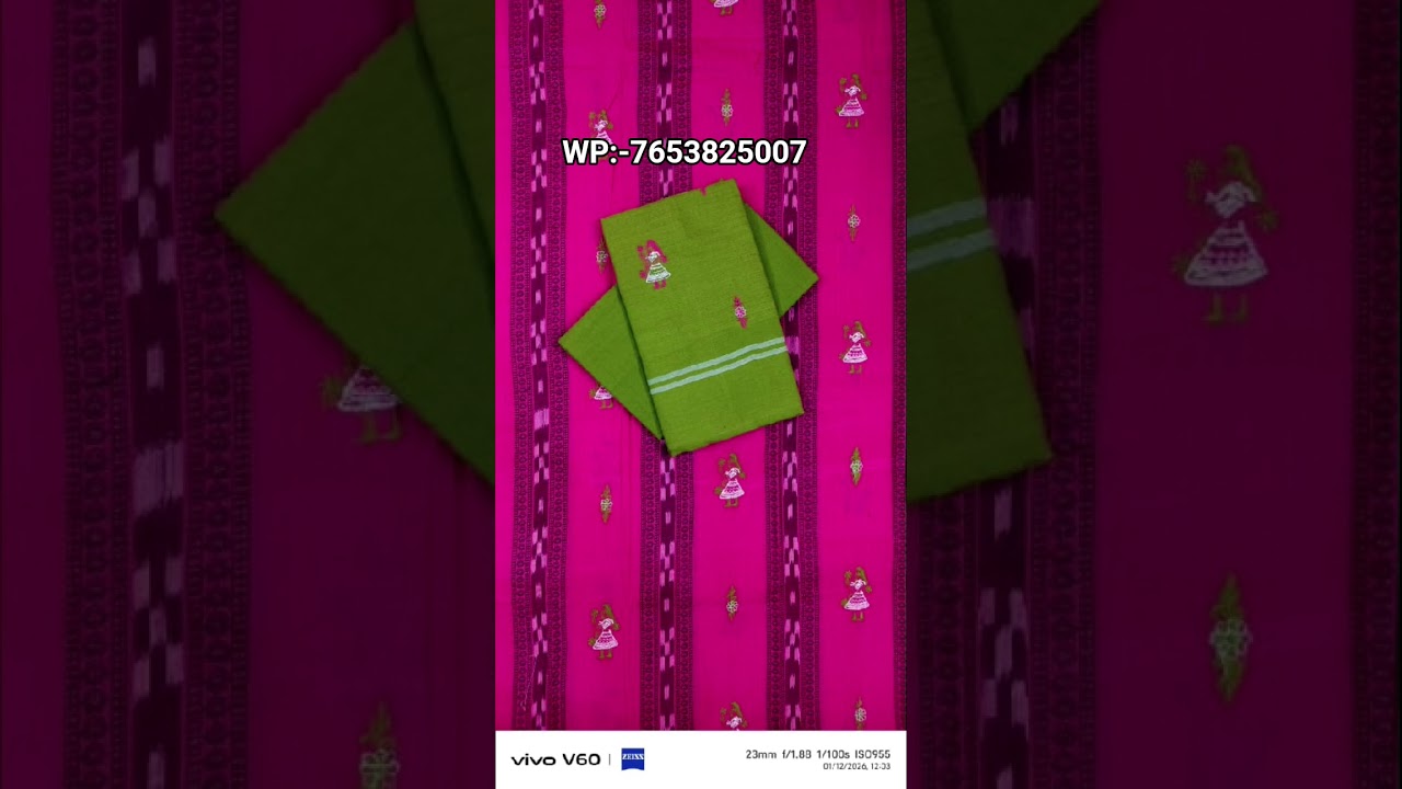 Color Gurenty & Best Quality Doll   Handloom Cotton Dress Materials.Duppata :2.5m Top.: 2.5m Pant:2m