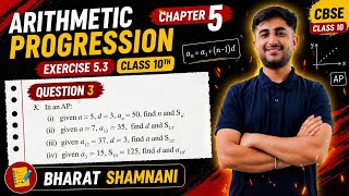 Class 10 Maths Ex 5.3 Q3 (i–iv) | Find n, Sₙ, d 🔥 AP NCERT