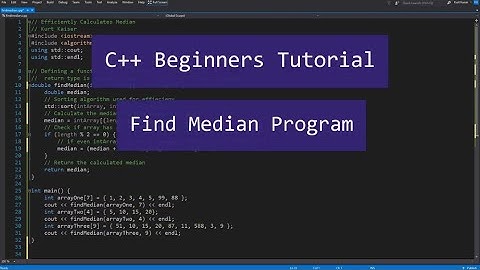How to Code a Find the Median Program in C++ - Code Linked in the Description