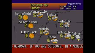 EAS Tornado Warning Northwest Tennessee NOAA Weather Radio +WeatherSTAR4000