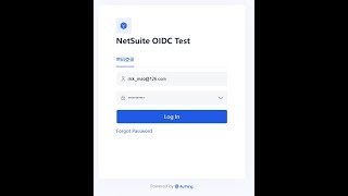 NetSuite OIDC SSO Demo
