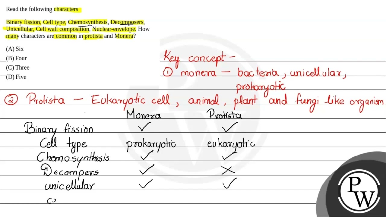 101. Read the following characters Binary fission, Cell type,  Chemosynthesis, Decomposers, Unice....