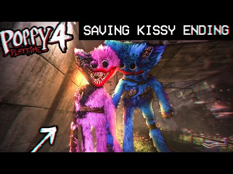 I saved KISSY in the ENDING! (Kissy goes to Chapter 5) | Poppy Playtime [Chapter 4] Good Ending