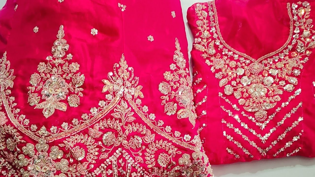 Silai Class Silai coaching class bridal blouse ki cutting lehenga making a line ...
