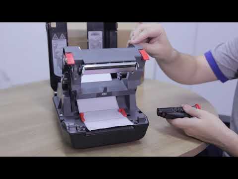 Como instalar ribbon e etiqueta na impressora Honeywell  PC42T SMART