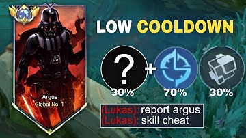 WHEN GLOBAL ARGUS ABUSE THIS NEW COOLDOWN EMBLEM AND BUILD IN SOLO RANKED GAME (please try)