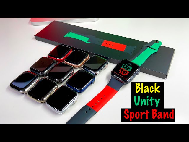 NEW LIMITED EDITION BLACK UNITY SPORT BAND | APPLE WATCH | UNBOXING &  REVIEW ON ALL CASINGS/COLORS - YouTube