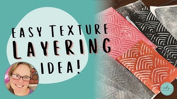 Gel Printing with Old Prints + Stencils | Easy Texture Layering Idea