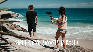 THE DIFFERENCE BETWEEN BEGINNER AND PRO B ROLL - Girlfriend Shoots B ROLL (Behind the Scenes)