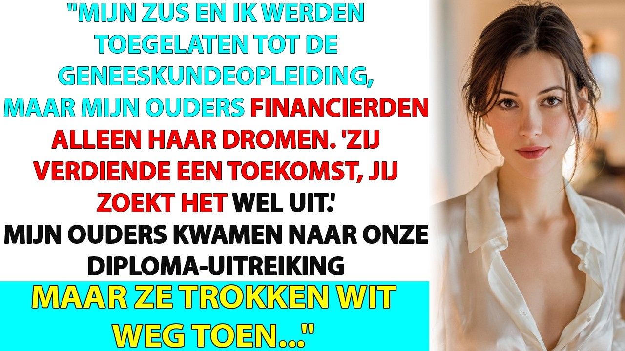Ik stond op het podium en zag mijn familie op de eerste rij, stralend, foto's makend, trots. Ze dachten dat ze er waren om mijn afstuderen te vieren. Ze wisten niet dat ik, terwijl ik mijn diploma...