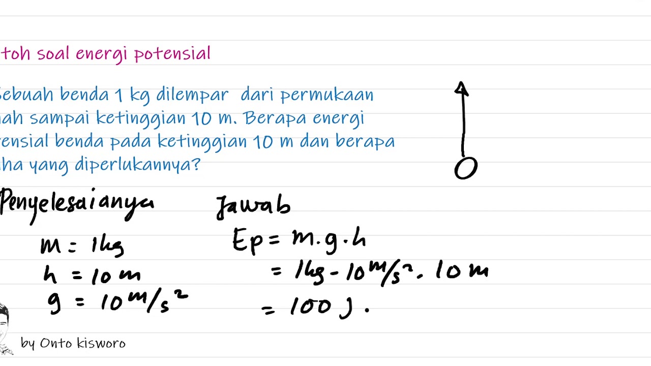 Yuk Mojok! Gambar Contoh Soal Contoh Soal Energi Potensial