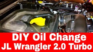 DIY Oil Change Jeep Wrangler JL  - How to reset oil life indicator on  the cluster. - YouTube