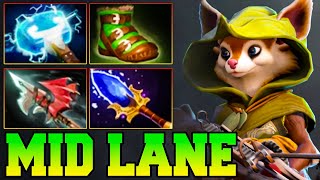 19 Kills Hoodwink Mid Lane !! HoodWink Dota 2 Support Pro Gameplay Guide Carry Build 7.35