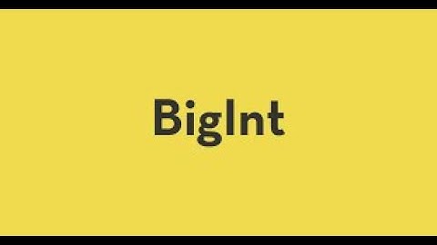 BigInt Support in JavaScript