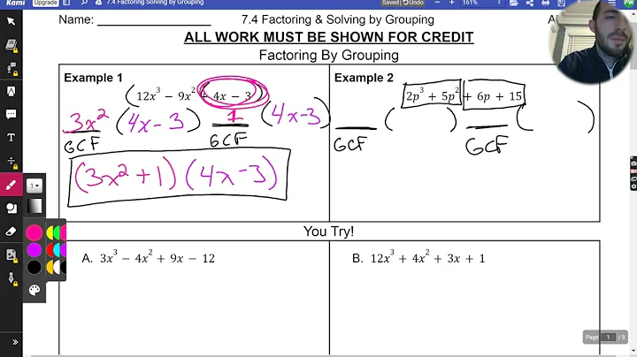 7.4 Factoring & Solving by Grouping - Example 1-2