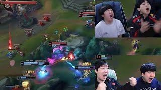 5세트에서 각성한 페이커의 아리 방송인들 반응 [2024 msi 브래킷 T1 vs G2]