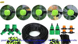 4001196681951 5 50m Garden Automatic 4 7mm Hose Green Micro Drip Irrigation System S
