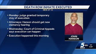 Oklahoma executes death row inmate John Hanson for 1999 murder of 77-year-old woman