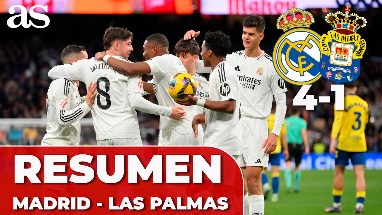 RESUMEN y GOLES del REAL MADRID 4 - LAS PALMAS 1: LALIGA tiene nuevo ...
