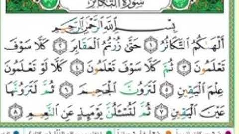 #سورة التكاثر#الشيخ أيمن السويد#