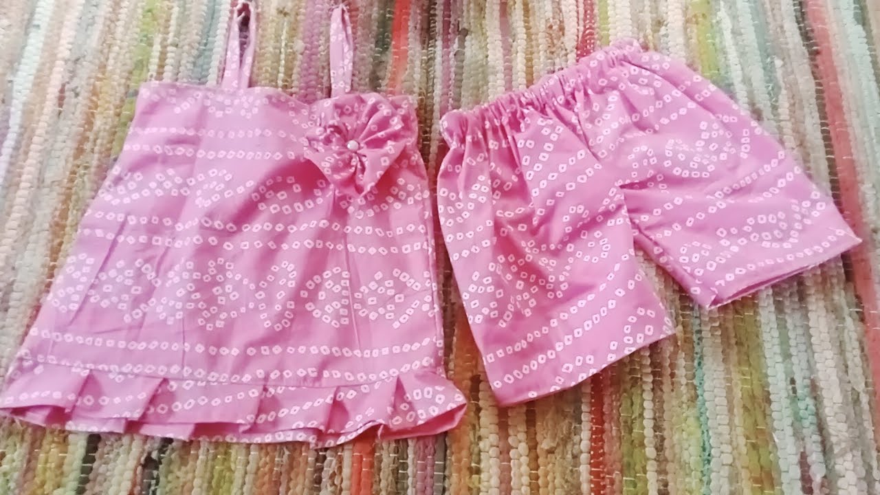 4 years baby girl short cutting and stitching tutorial YouTube