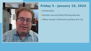 Friday 5 - January 19, 2024 by Ayers Law TV ~ Andrew M. Ayers, Esq. 14 views 3 months ago 7 minutes, 15 seconds