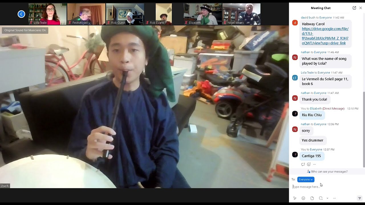 Cantiga de Santa Maria 195 - Taborers Society Zoom